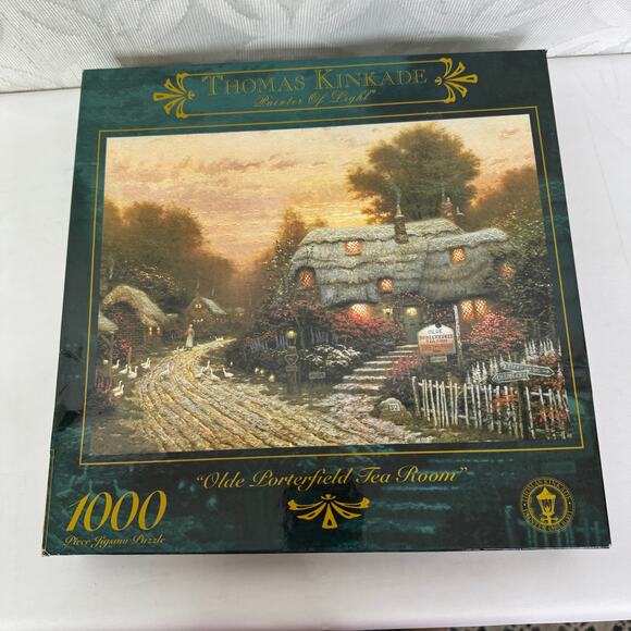 Thomas Kinkade New Olde Porterfield Tea Room 1000 Piece 27 x 20 Puzzle Sealed. - Picture 8 of 8